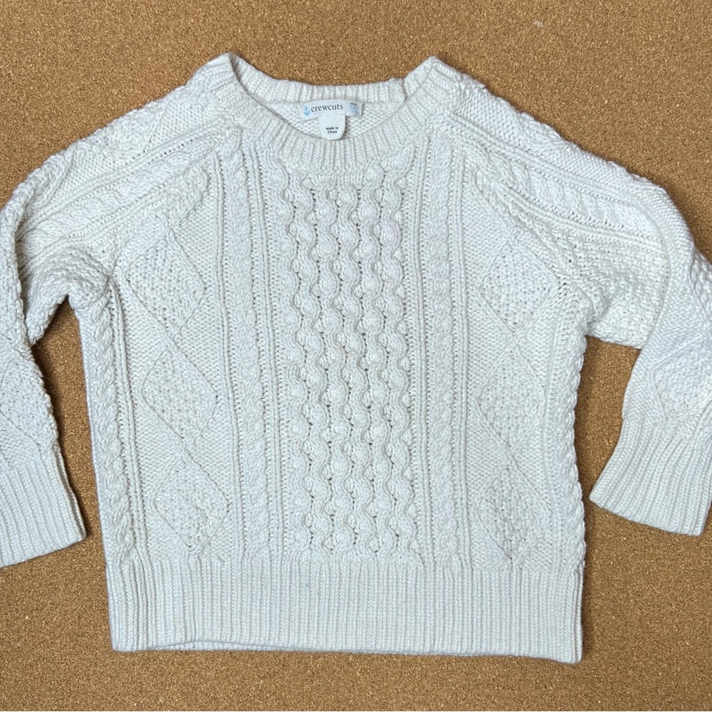 Crewcuts Ivory Cable Knit Sweater